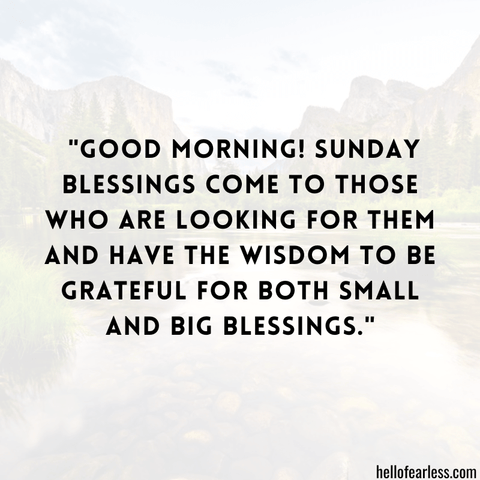 Famous Sunday Blessings