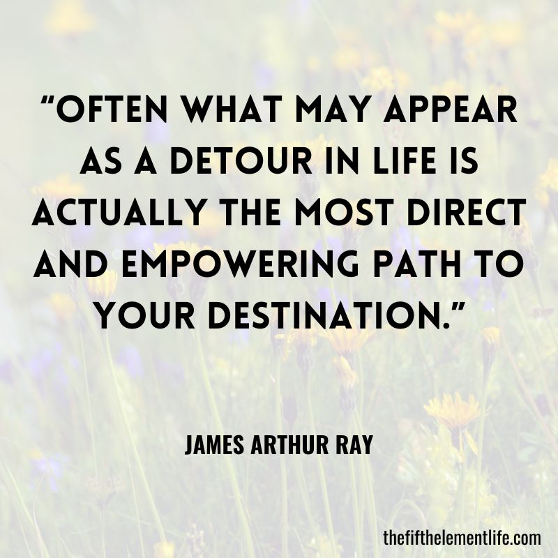“Often what may appear as a detour in life is actually the most direct and empowering path to your destination.”