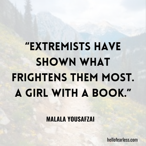 Extremists have shown what frightens them most. A girl with a book. Self-Care