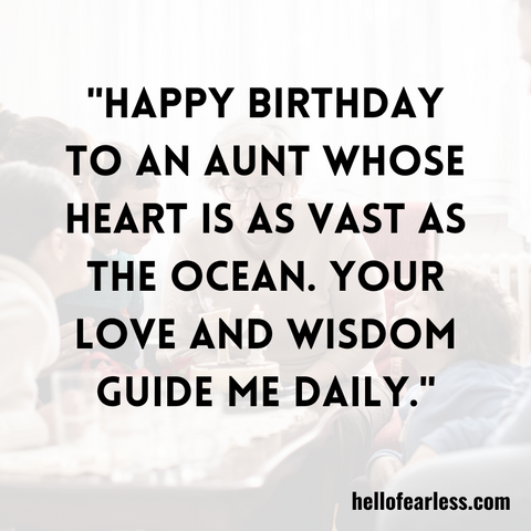 Sentimental Birthday Messages For Aunt