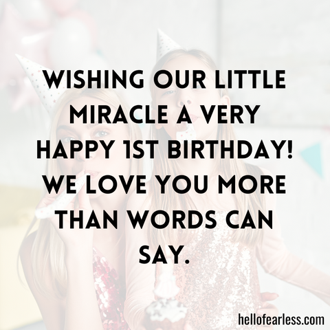 Birthday Wishes For Daughter For Her 1st Birthday