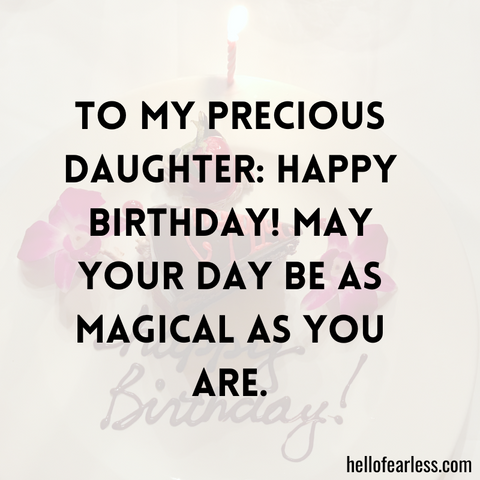 Short Birthday Wishes For Your Daughter
