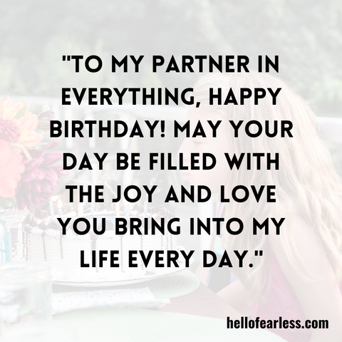 Happy Birthday Wishes For A Spouse Or Partner