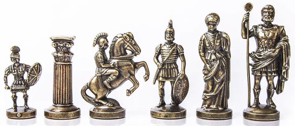 Pièces d'échecs Grec Romain bronze