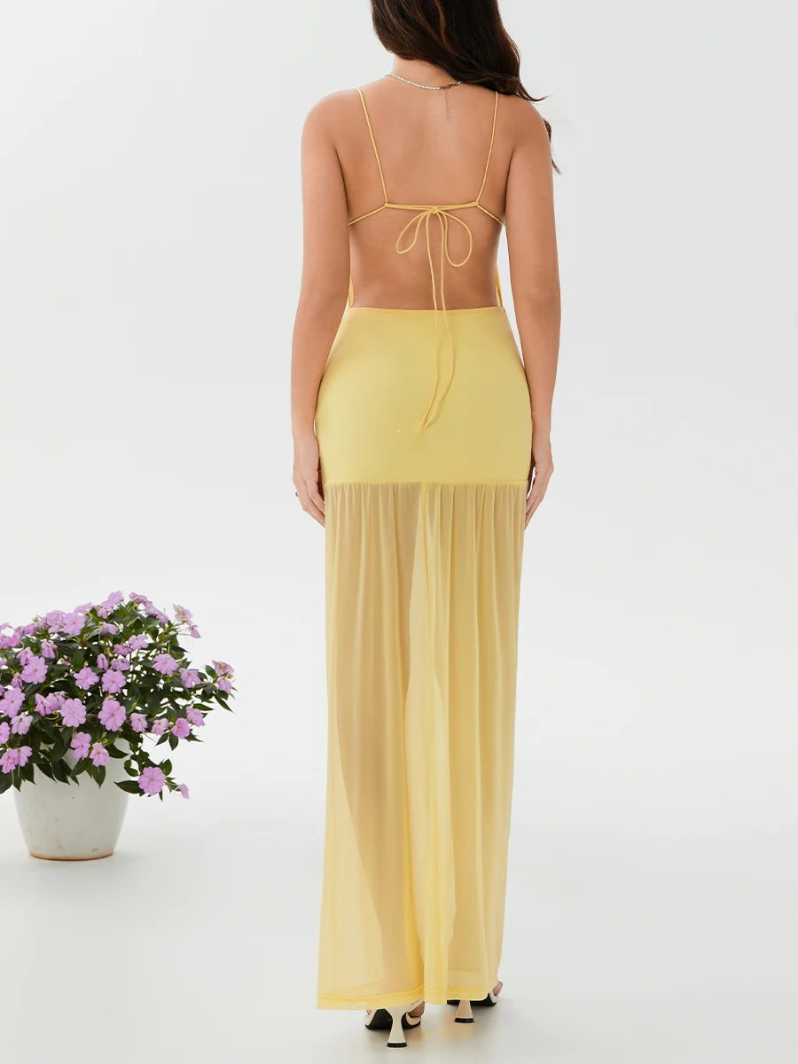Women's Sleeveless Mesh Bodycon Cami Dress for Summer Parties - Image 4