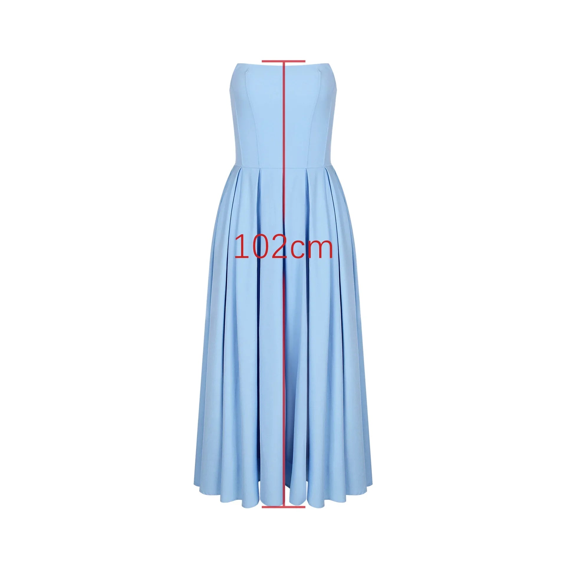 Elegant Strapless Midi Bodycon Dress for Weddings - Image 8