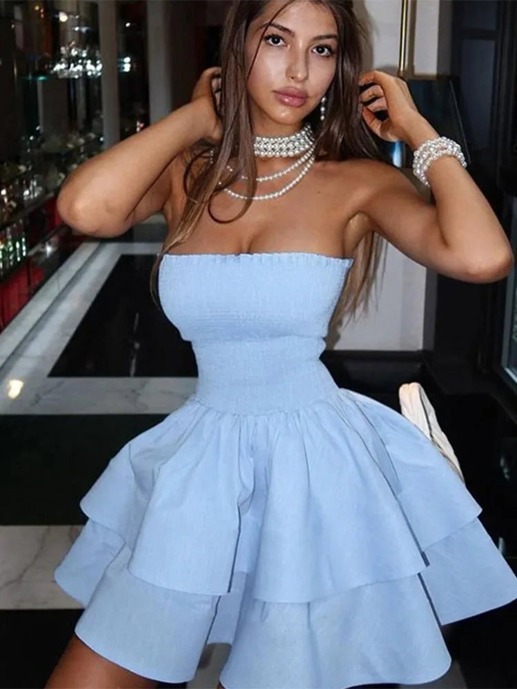 Women’s Backless Ruffle Mini Dress - Sexy Summer Party Style - Image 4