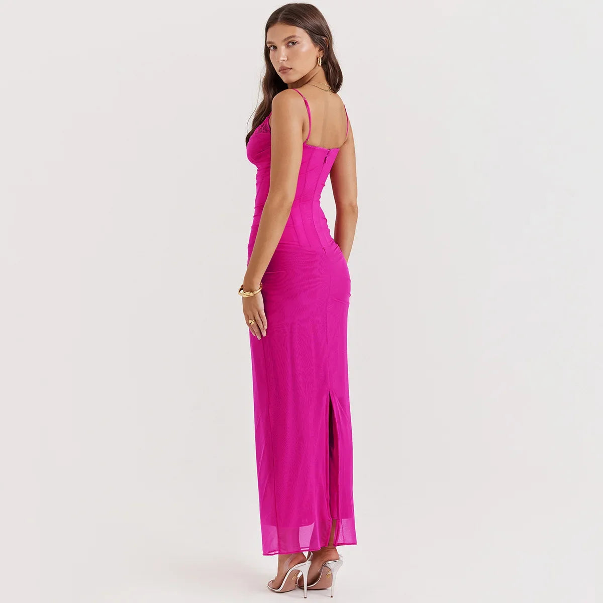 Elegant Summer Maxi Formal Dress for Women - Bodycon Style - Image 6