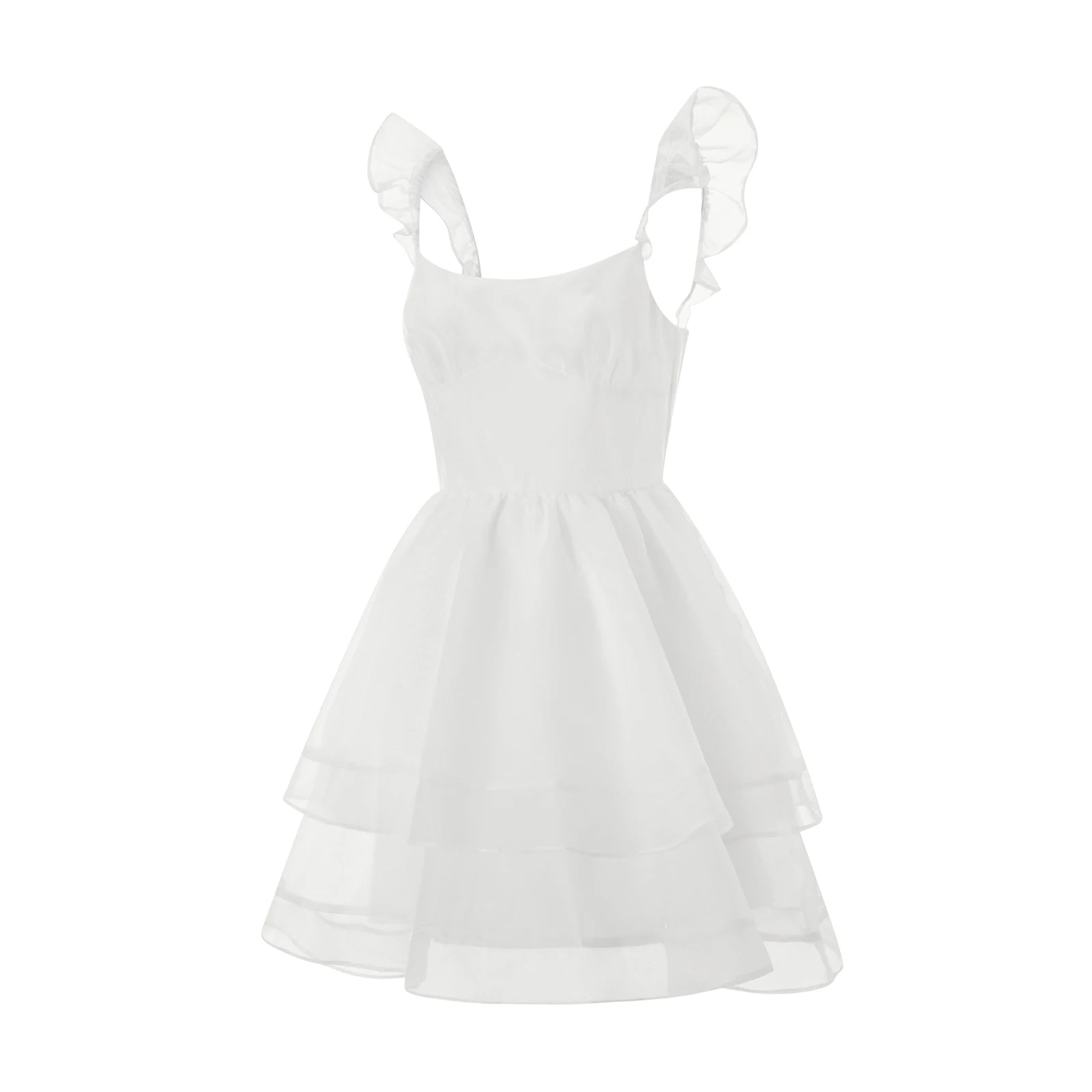 Chic Sleeveless Ruffle Mini Dress for Parties - Image 8