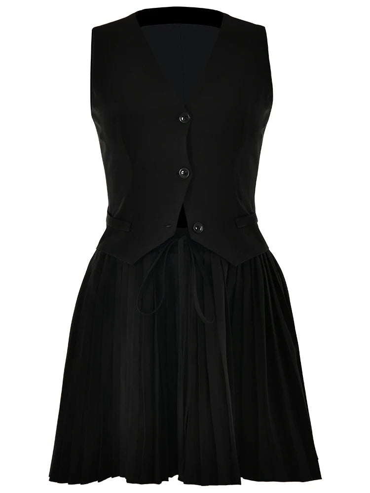 Women’s Slim Pleated Two-Piece Skirt Set Summer Fashion - Image 8