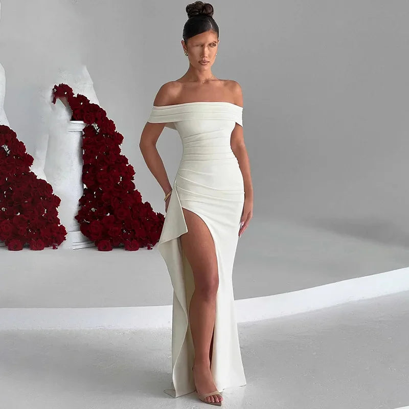 Elegant Sleeveless Open Back Dress with Side Slit - Image 5