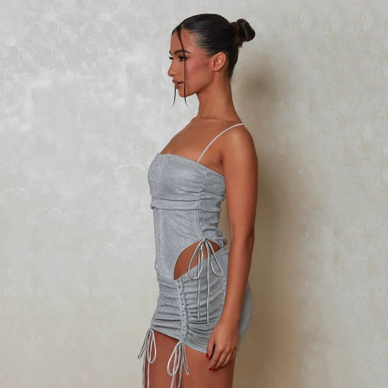 Lace-Up Backless Spaghetti Strap Mini Dress for Summer - Image 6