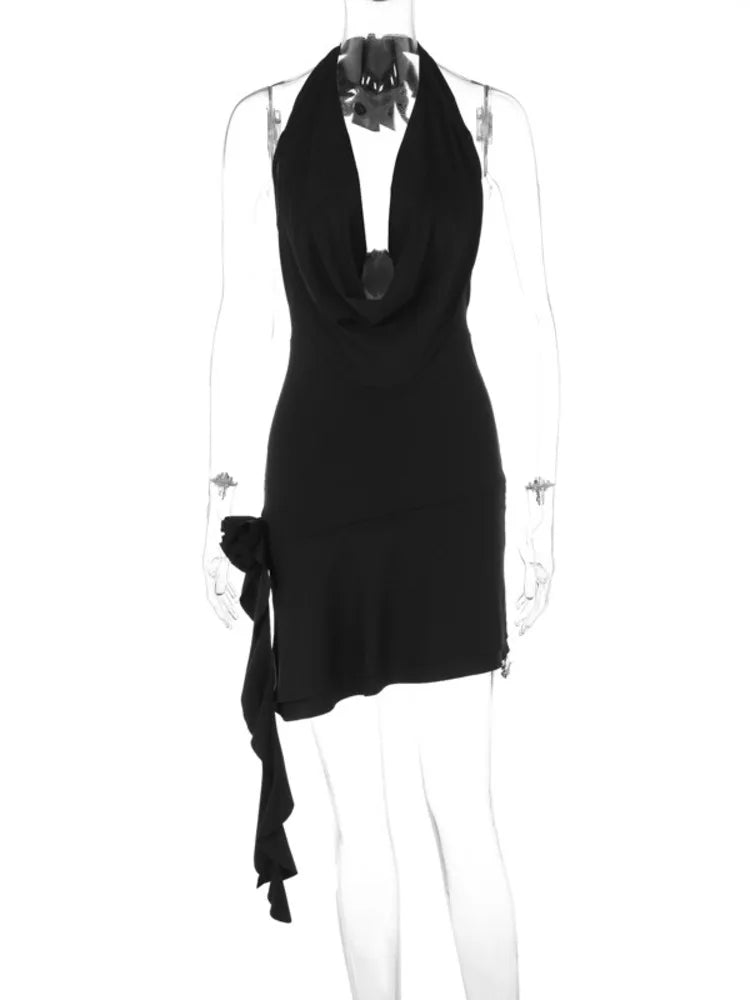 Women's Autumn Floral Lace-Up Swing Dress - Image 6