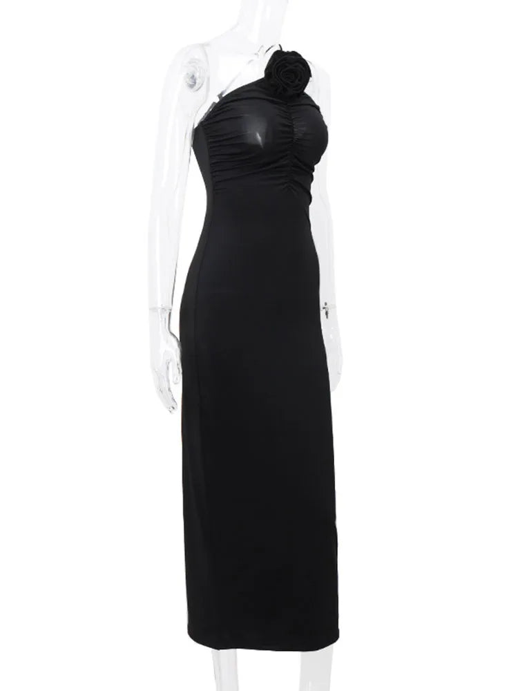 Elegant Black Backless Maxi Dress for Women - Image 6