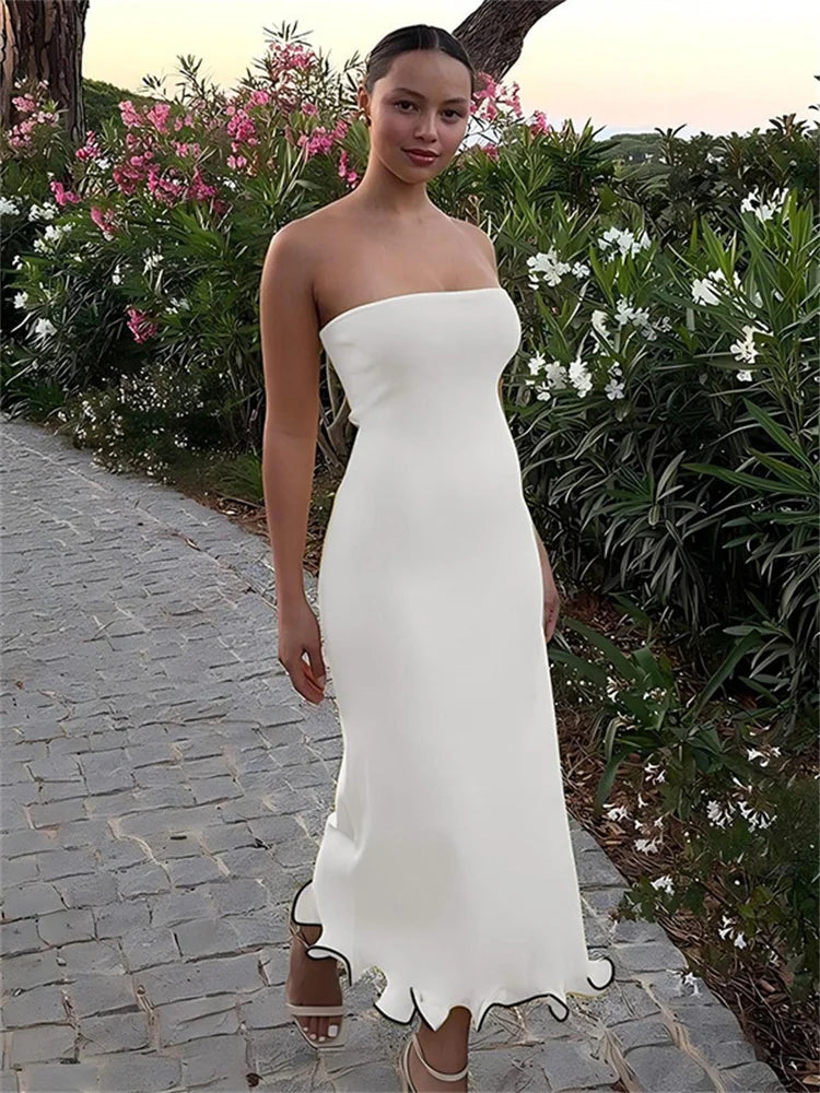 Elegant Ruffled Mini Dress for Women - Autumn Party Style - Image 5
