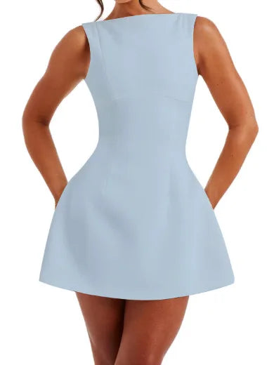 Elegant Sleeveless Luxury Women's High Waist Short Skirt - Image 10