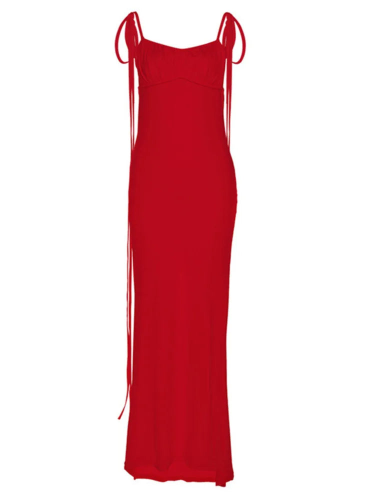 Elegant Sleeveless Slim Wrap Evening Dress for Women - Image 9