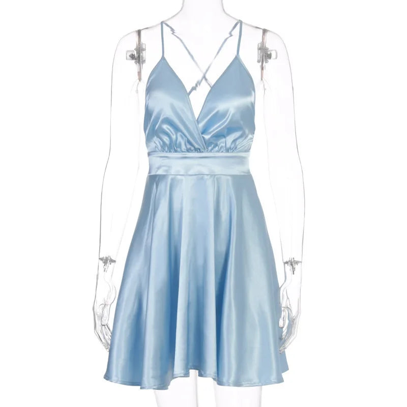 Elegant V-Neck Mini Dress for Summer Party & Club - Image 7