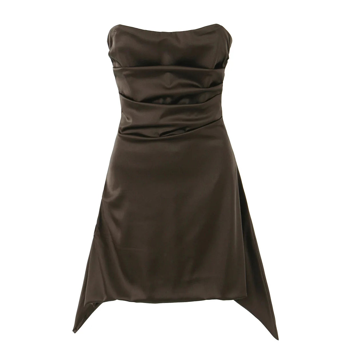 Elegant Off-Shoulder Satin Mini Dresses for Women - Image 6
