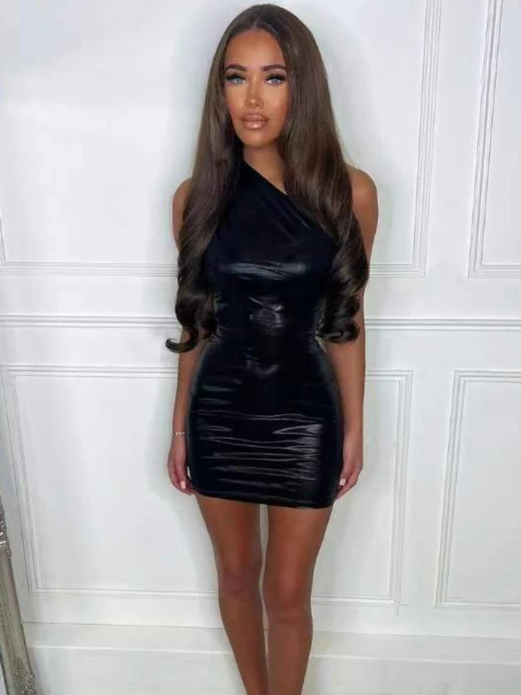 Sexy Silver Mini Bodycon Dress for Women - Party Ready - Image 9