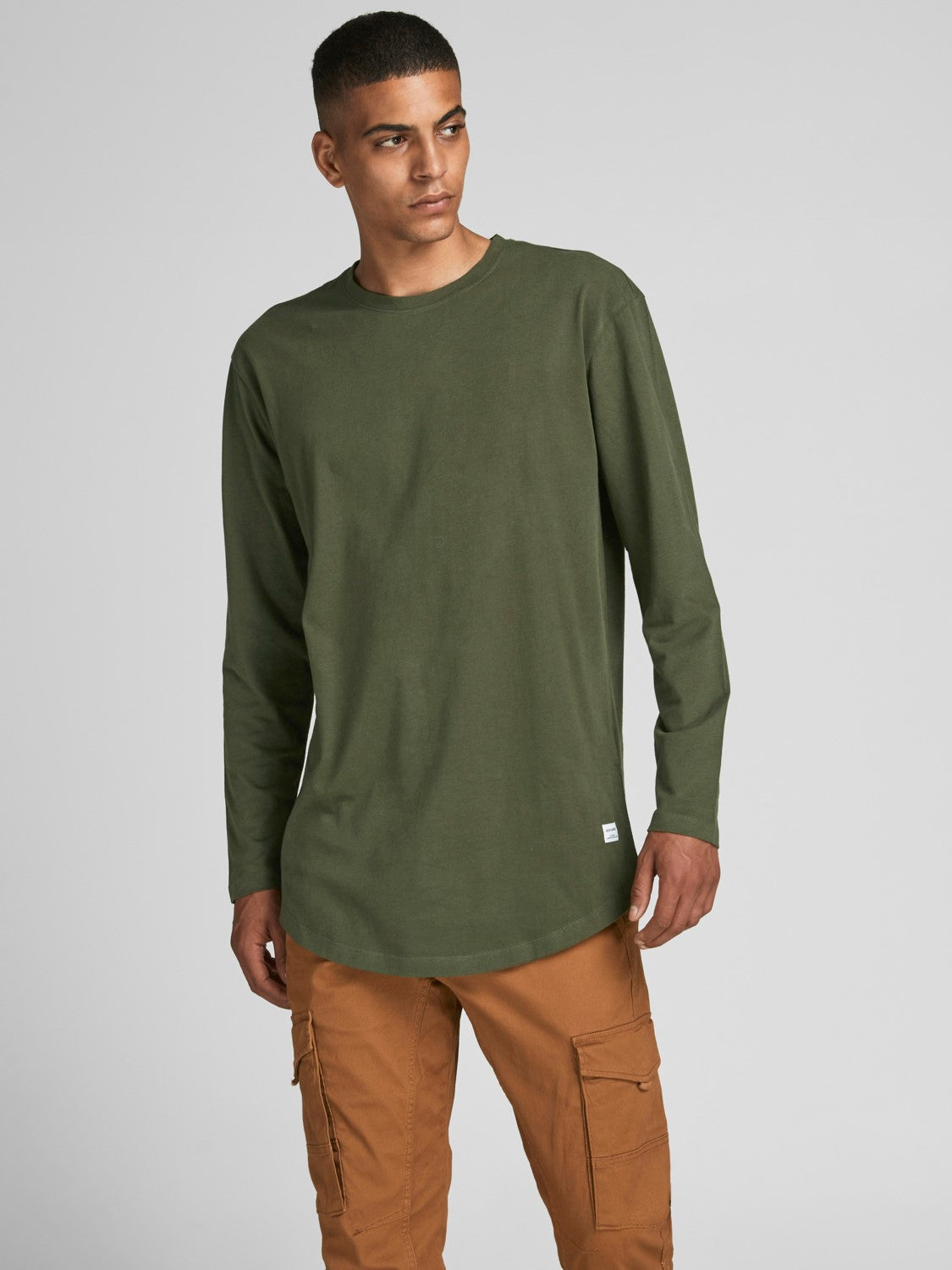 Se Jack & Jones - JJENOA T-SHIRT L/Æ GRØN hos Shop19