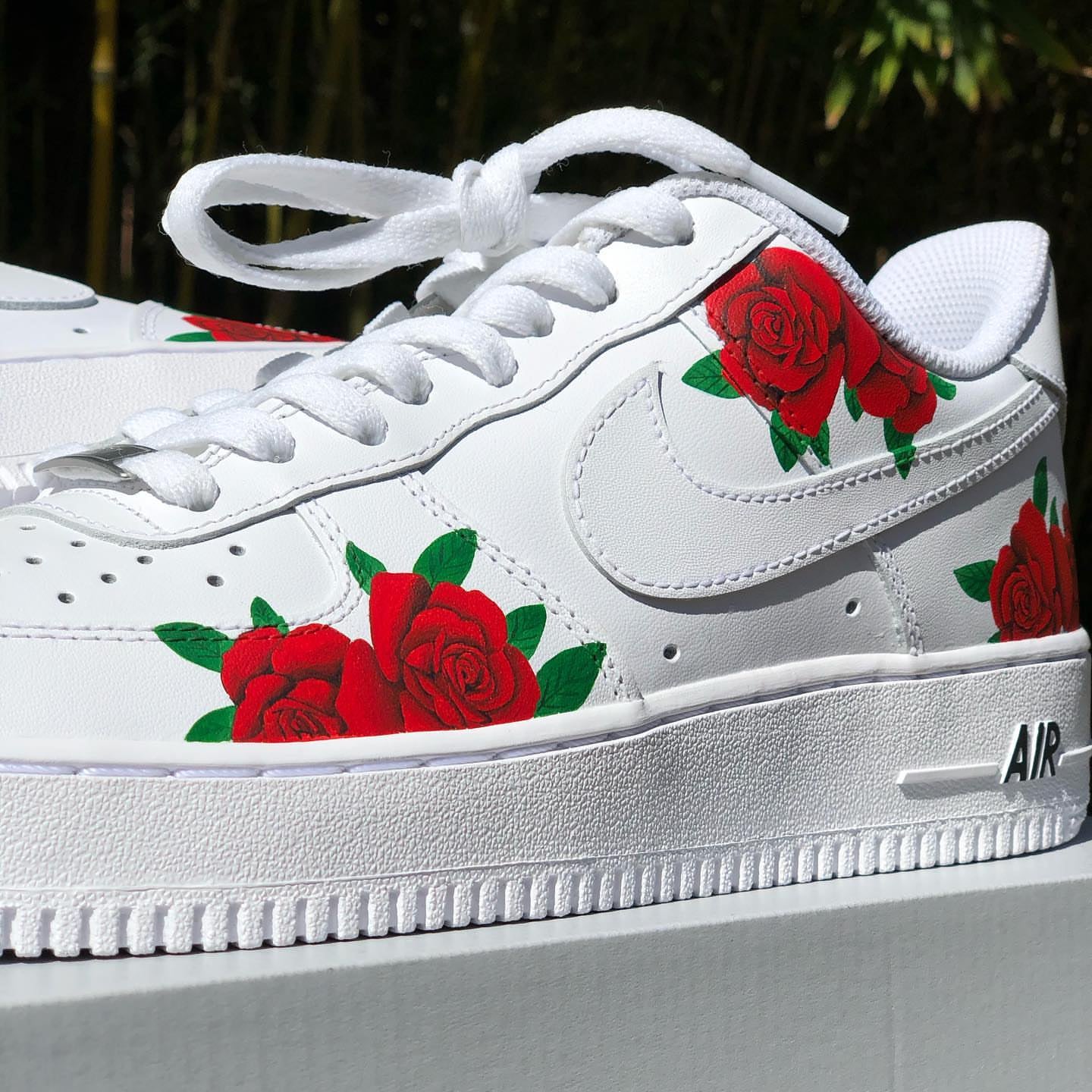 red air force 1 with roses