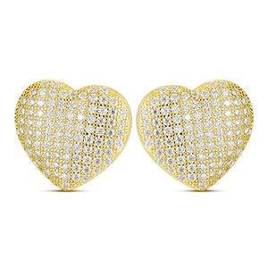 Moissanite Diamond Heart Shape Earrings