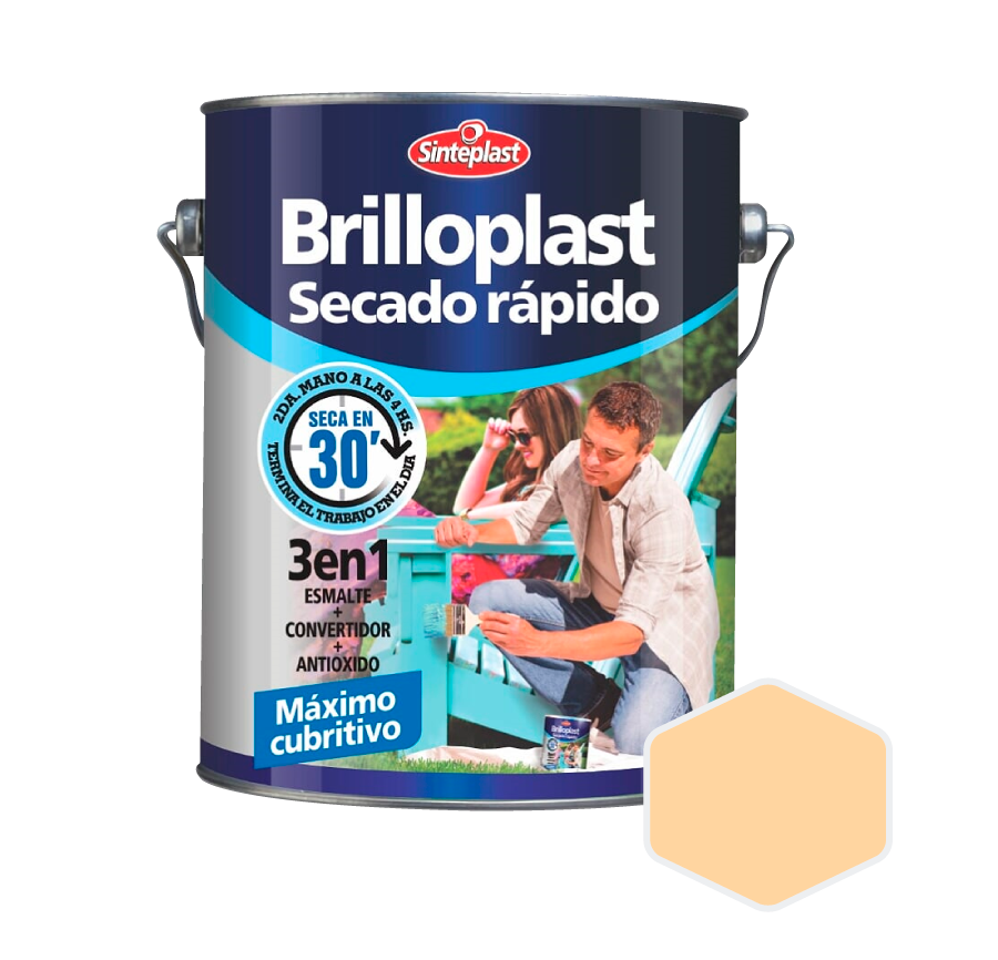 Sintético Brilloplast Secado Rápido 3 en 1 Marfil ( x 1 Litro) – Surcan