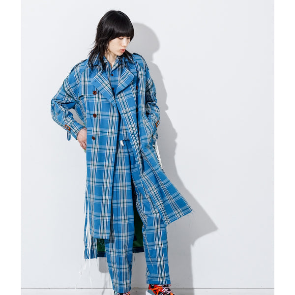 新品 FACETASM CHECK ZIPPER TRENCH COAT | www.myglobaltax.com