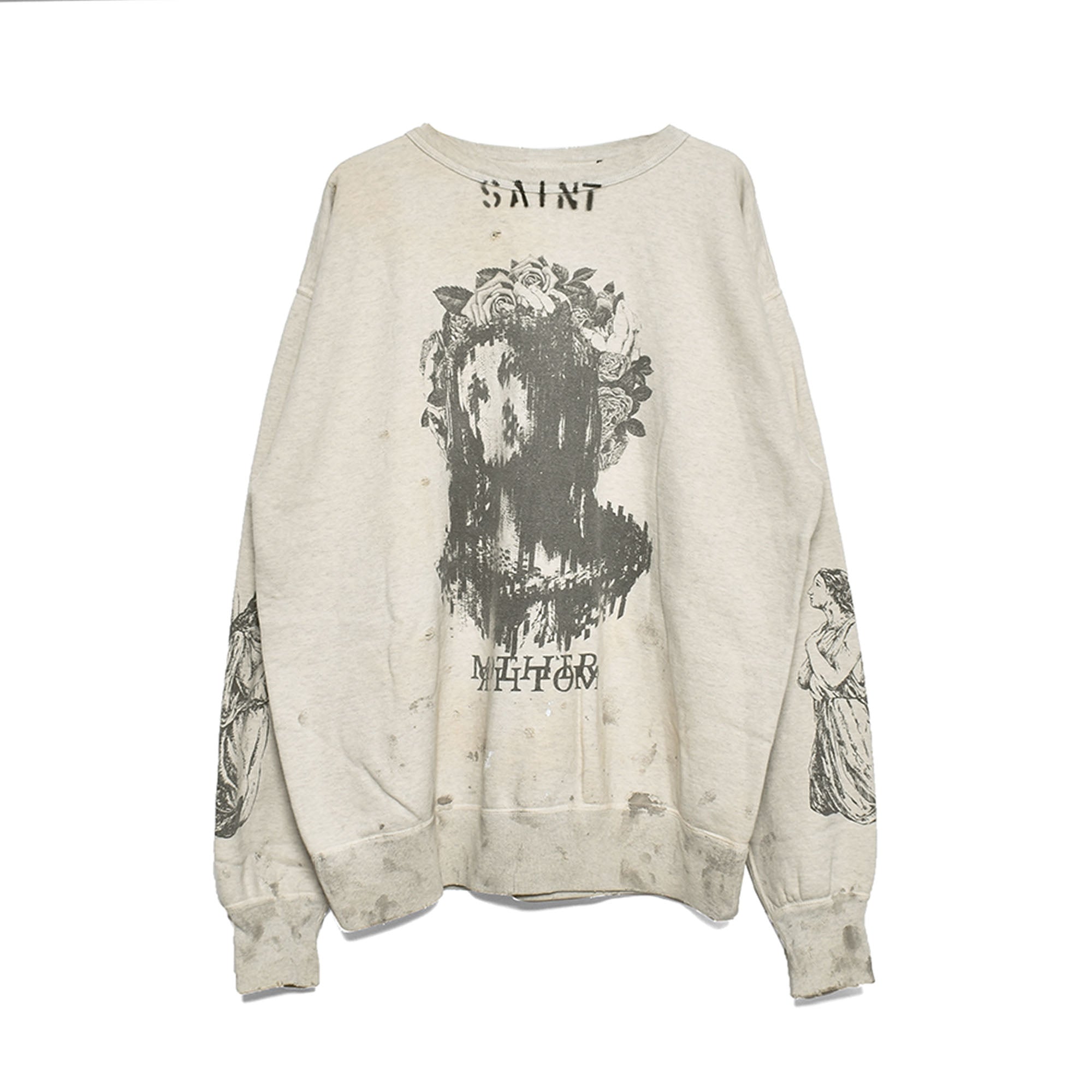 SAINT MICHAEL KK_CRW SWEAT/MOTHER GRAY-