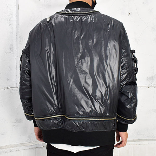 SPACE FLIGHT JACKET. (SJ.0008BAW21)Black-