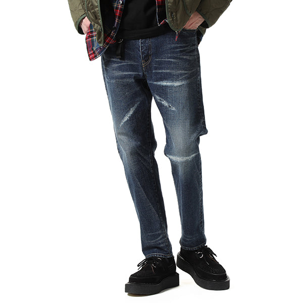 シルバーピーチ uniform experiment DAMAGED DENIM PANTS - 通販 - www