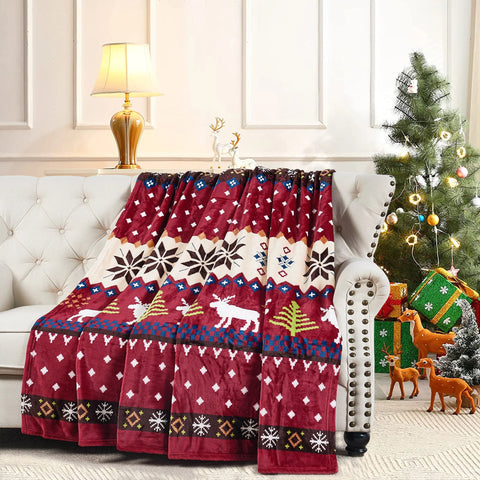 Christmas Print Flannel Blanket