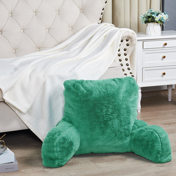 Almohada de respaldo de almohada de descanso de cama de piel sintética de zorro