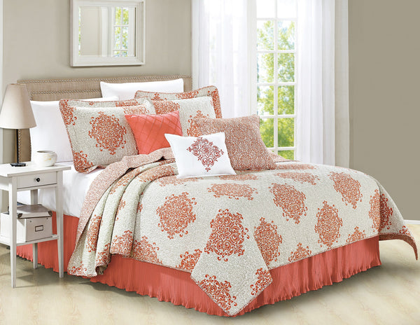 Chelsea 6 Piece Printed Microfiber Quilt Set