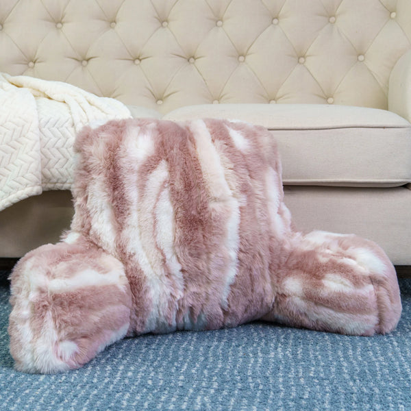 Jaquard Faux Fur Bedrest Pillow