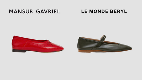 Most elegant ballerinas, women ballet flats and pointed toe flats, ballerina shoes from Mansur Gavriel and pointed toe flats from Le Monde Beryl