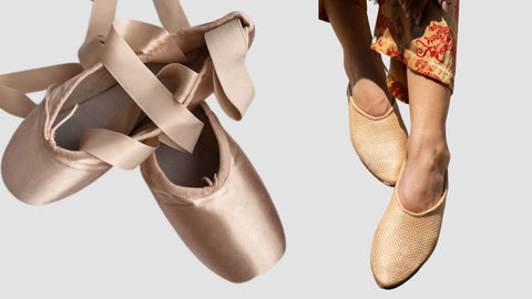 ballet flats, dancing shoes, leather