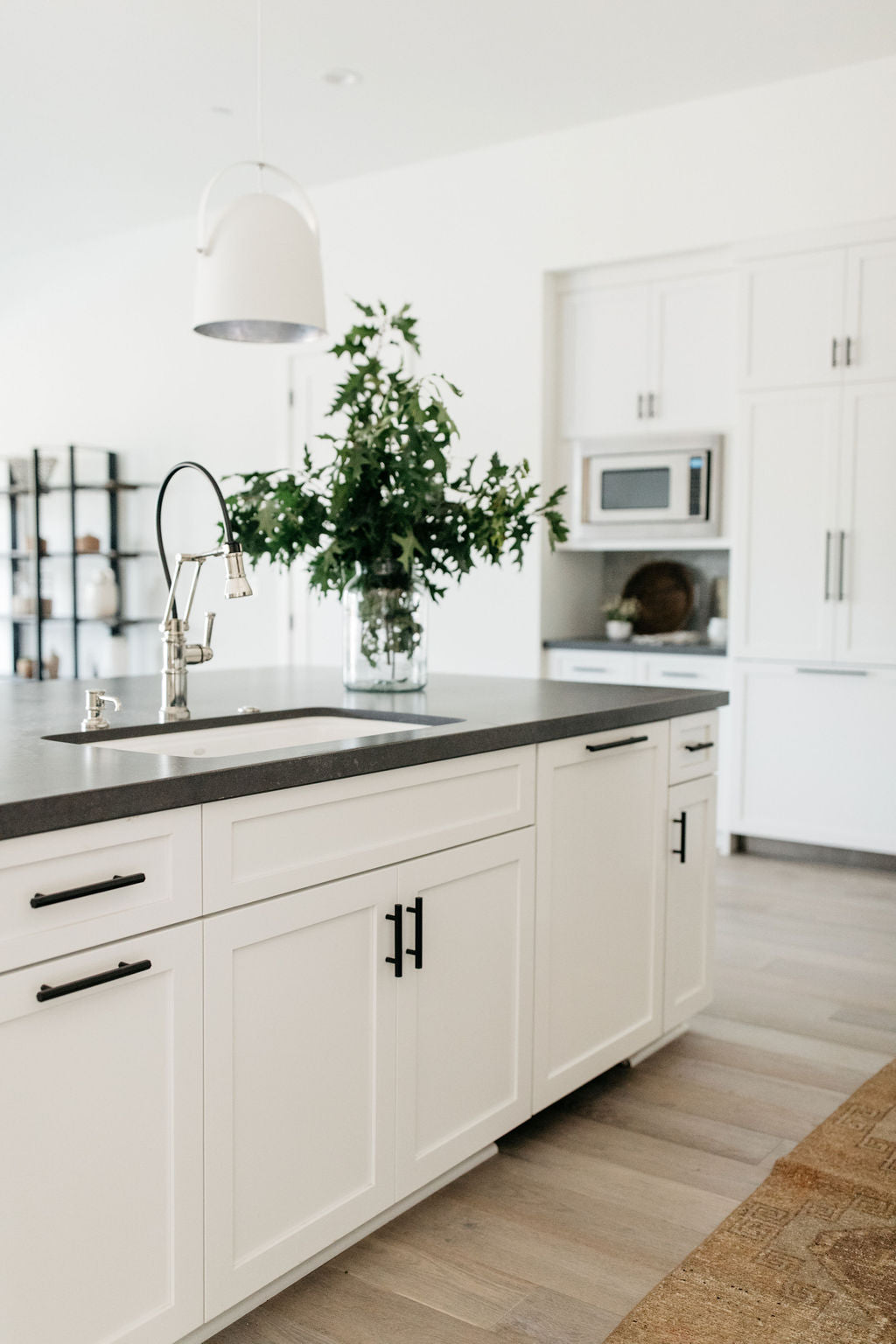 Albion project greige design shop + interiors Point Loma San Diego California black and white kitchen interior design