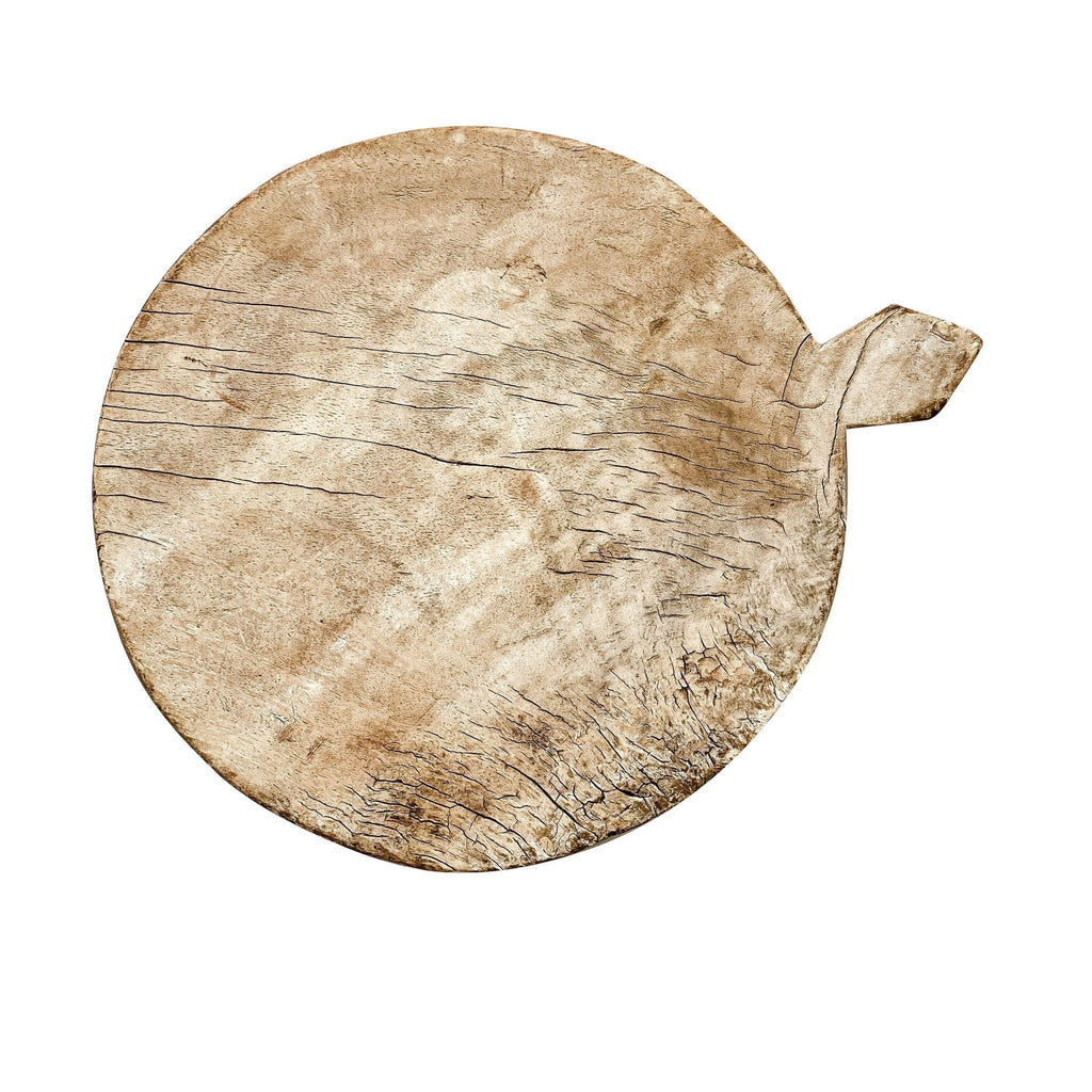 Vintage Round Bread Board with handle