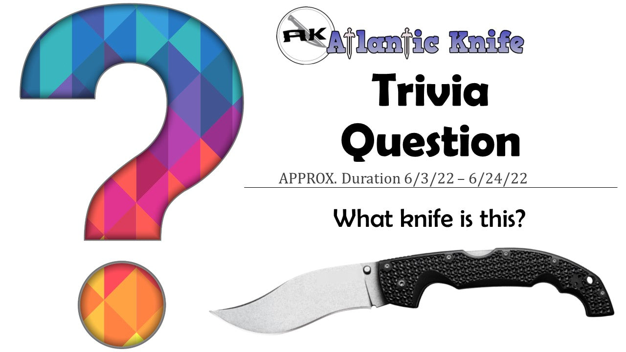 Atlantic Knife | Everything but a Medford Knife Brand Merch Giveaway | AK Blog Trivia Question