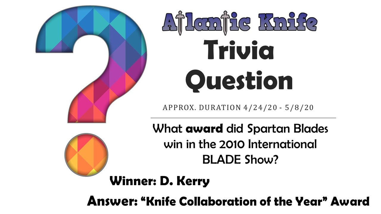 D. Kerry Artisan Proponent in Carbon Fiber Knife AK Blog Trivia Question Giveaway
