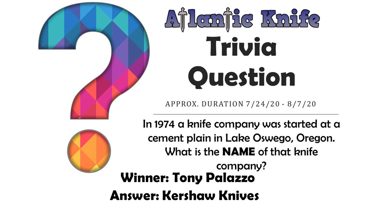 AK Blog SOG Terminus XR Knife Trivia Question Giveaway Winner