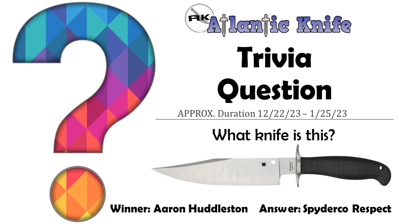 Atlantic Knife AK Trivia Question for Sharp Fun Shoutout Winner