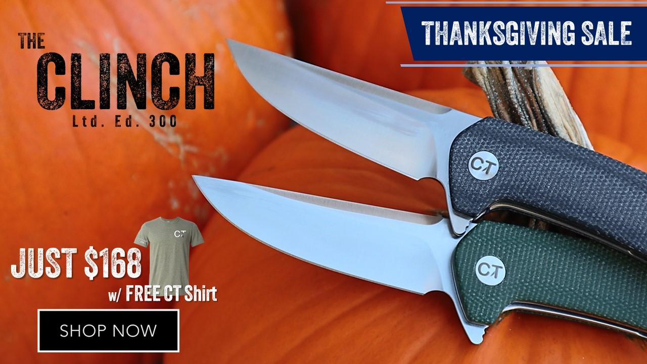 Coeburn Tool Clinch Knife with Free T-Shirt Thanksgiving Day Sale | Atlantic Knife