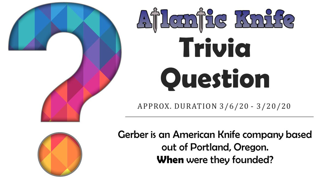 Atlantic Knife Blog Trivia Question for TOPS Street Scalpel 2 Knife Giveaway