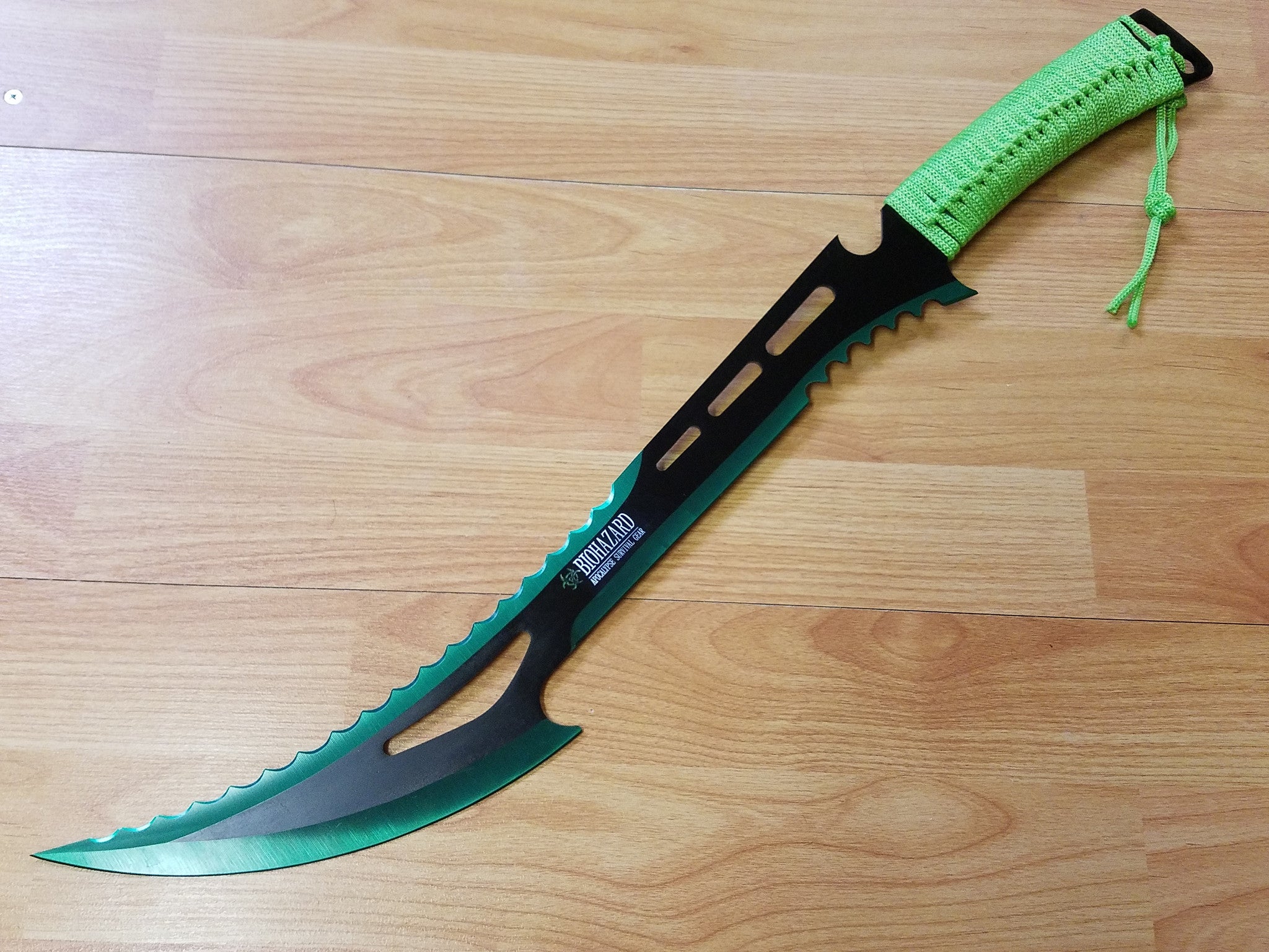 Biohazard 24 Apocalypse Green Zombie Machete Sword 51gn Atlantic   1051gn3 1024x1024@2x 