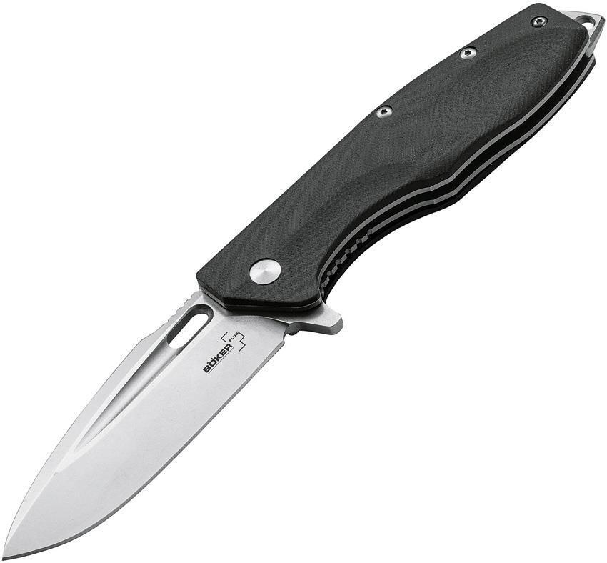 Boker Plus Caracal Linerlock D2 Tool Steel Black G10 Folding Knife - P01BO771