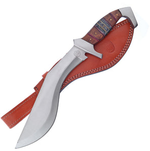 Frost Red River Bowie Blue Wood Handle Fixed Blade 650 – Knife Company