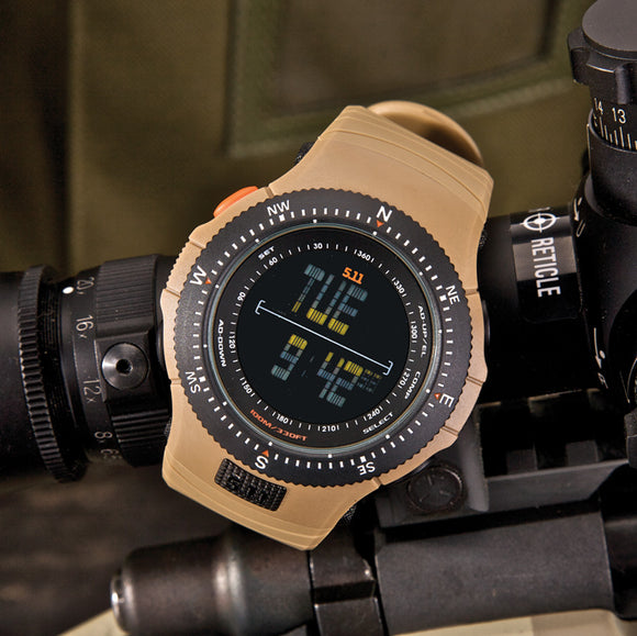 5 11 Tactical Field Ops Digital Compass Brown Police Military Watch 59 Atlantic Knife Company